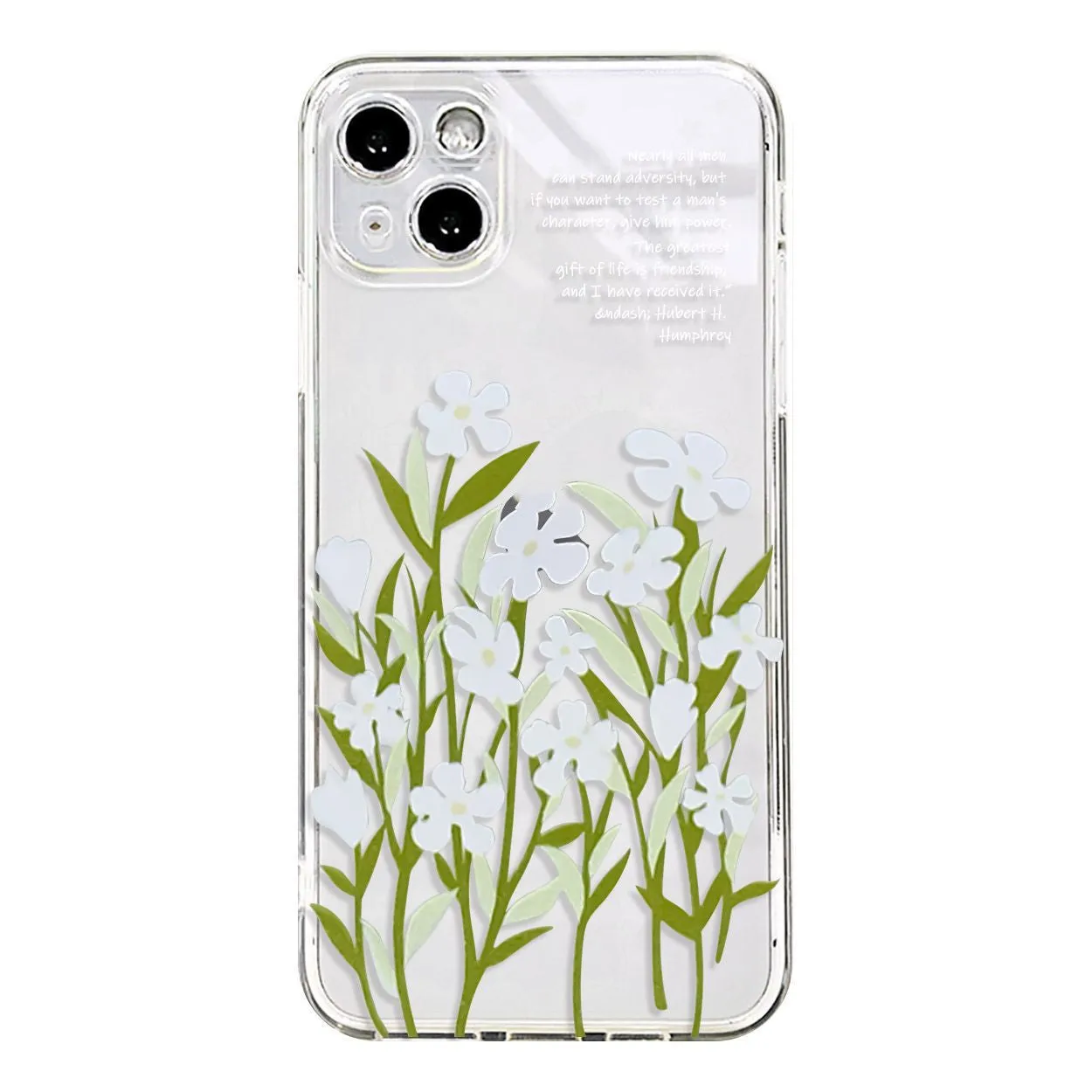 Transparent TPU phone case with cute pattern for iPhone 6 to 13 series