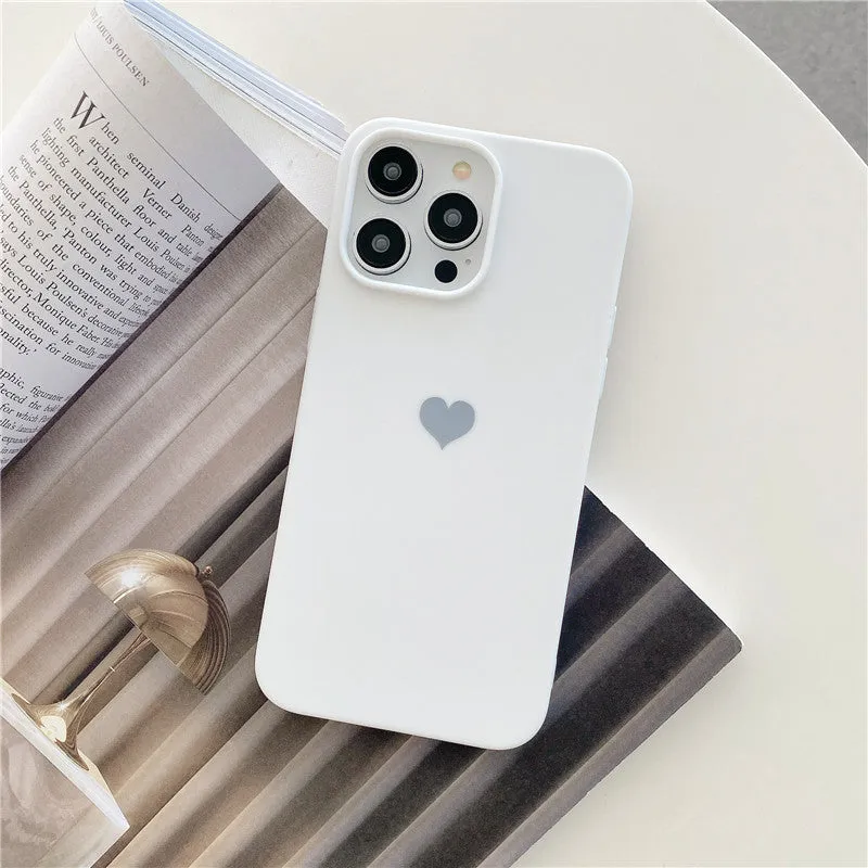 Little Love frosted TPU phone case for iPhone, fall protection, love theme, Matcha colour