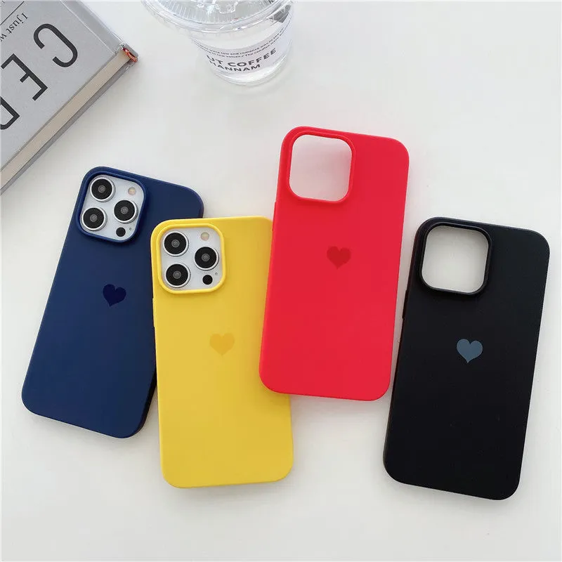 Little Love frosted TPU phone case for iPhone, fall protection, love theme, Matcha colour