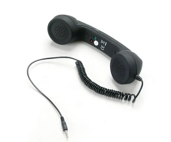 Frosted retro anti-radiation handset for mobile phones, 21.5 cm, in nine colours
