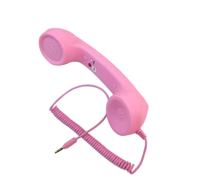 Frosted retro anti-radiation handset for mobile phones, 21.5 cm, in nine colours