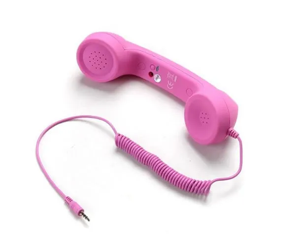 Frosted retro anti-radiation handset for mobile phones, 21.5 cm, in nine colours