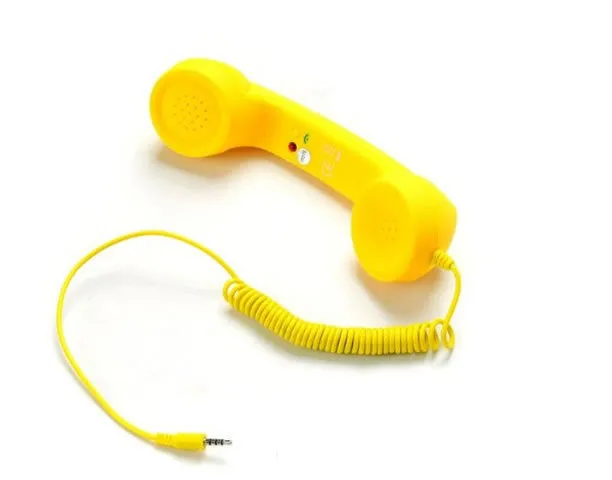 Frosted retro anti-radiation handset for mobile phones, 21.5 cm, in nine colours