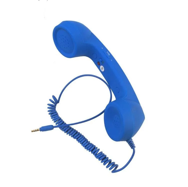 Frosted retro anti-radiation handset for mobile phones, 21.5 cm, in nine colours