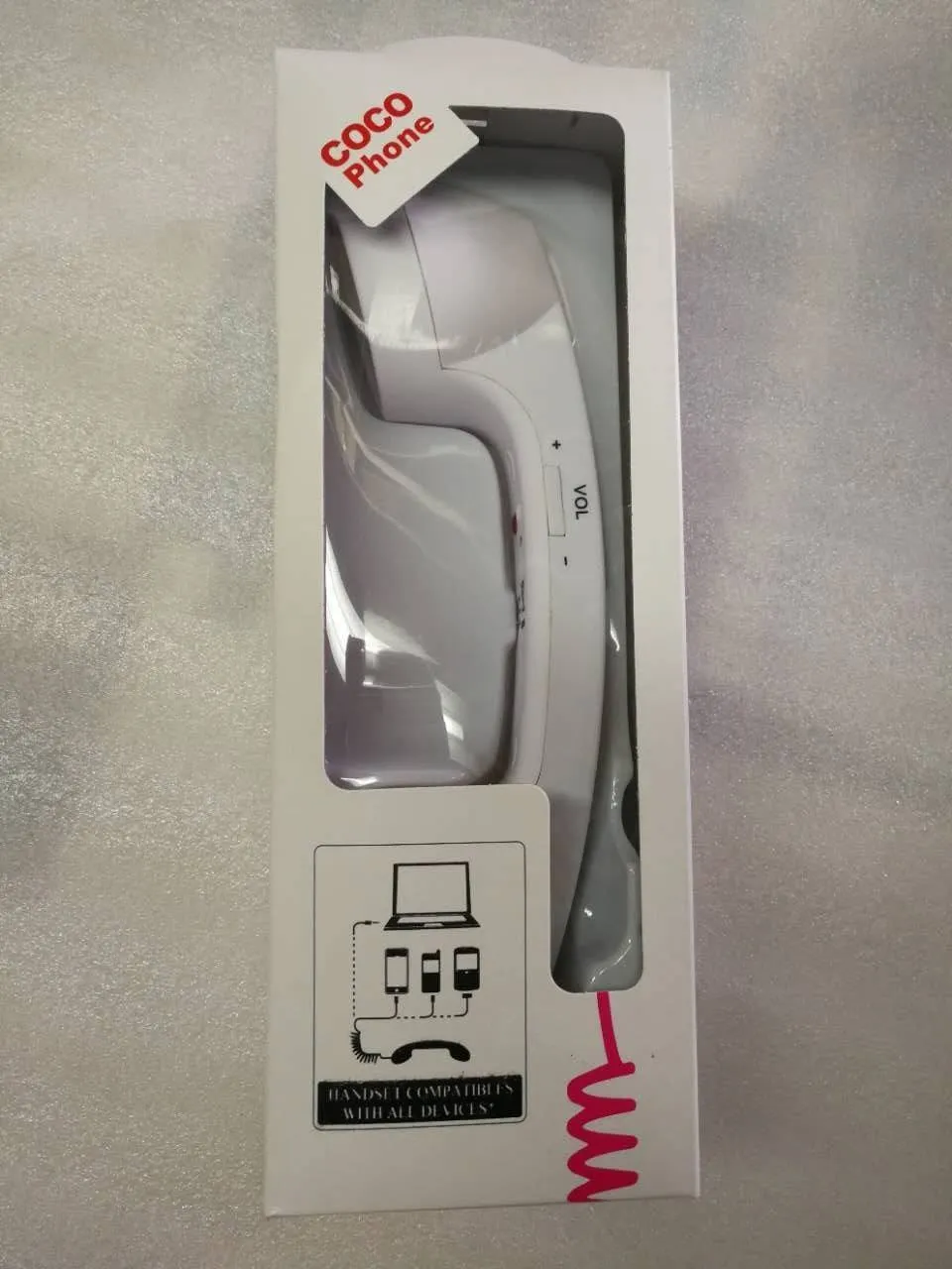 Frosted retro anti-radiation handset for mobile phones, 21.5 cm, in nine colours