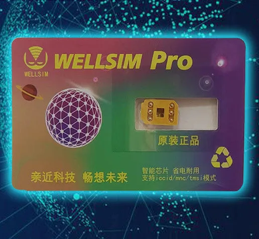WELLSIM unlock card sticker for iPhone 6S to 14 Pro Max universal SIM tray adapter