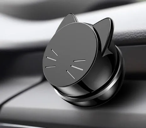 OATSBASF universal magnetic car phone holder with 360-degree rotation in black, white, and brilliant red