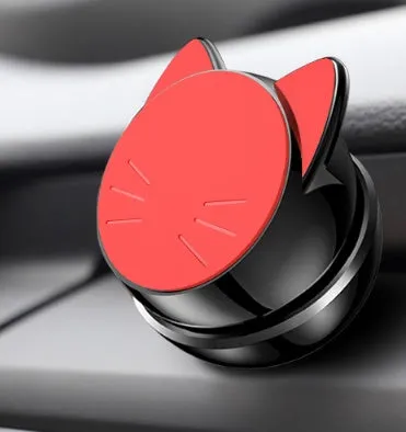 OATSBASF universal magnetic car phone holder with 360-degree rotation in black, white, and brilliant red