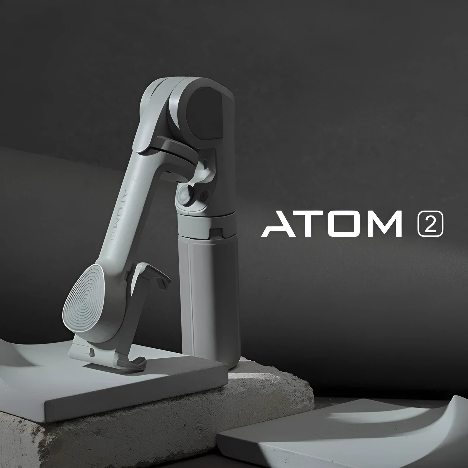 Snoppa Atom 2 green three-axis smartphone gimbal stabiliser on white background