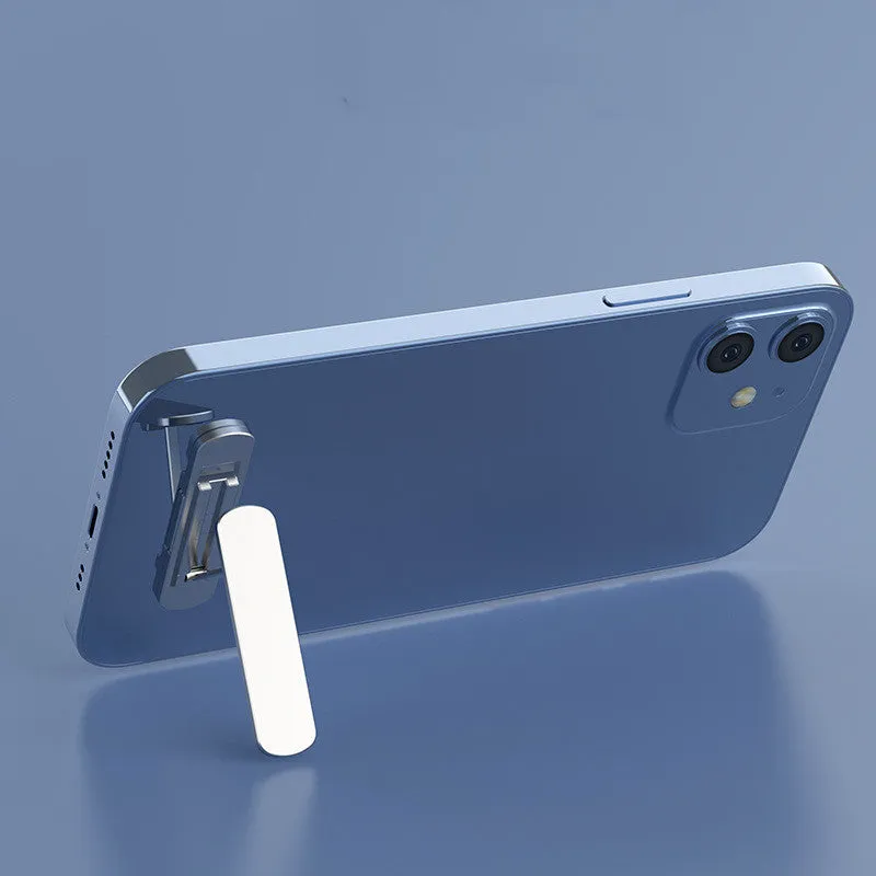360 rotating foldable aluminium alloy phone holder in silver, 11.5g, 55x14x4.5mm