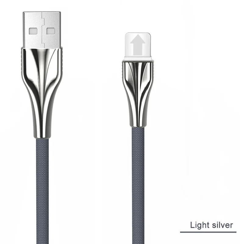 1m aluminium alloy braided data cable in black with Type-C connector on white surface