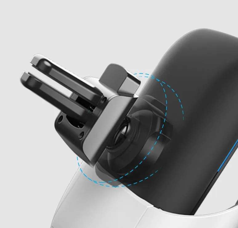 Car wireless charger phone holder black air outlet clip with phone mounted and charging
