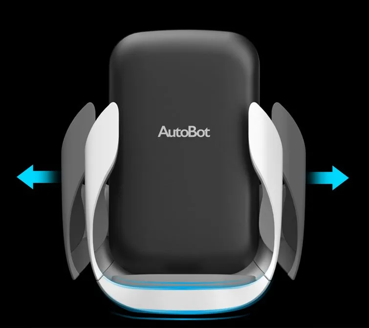 Car wireless charger phone holder black air outlet clip with phone mounted and charging