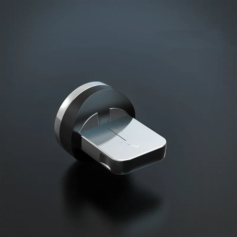 Breathing light magnetic charging cable with LED indicator, showing black 2-metre length and magnetic USB-C connector.