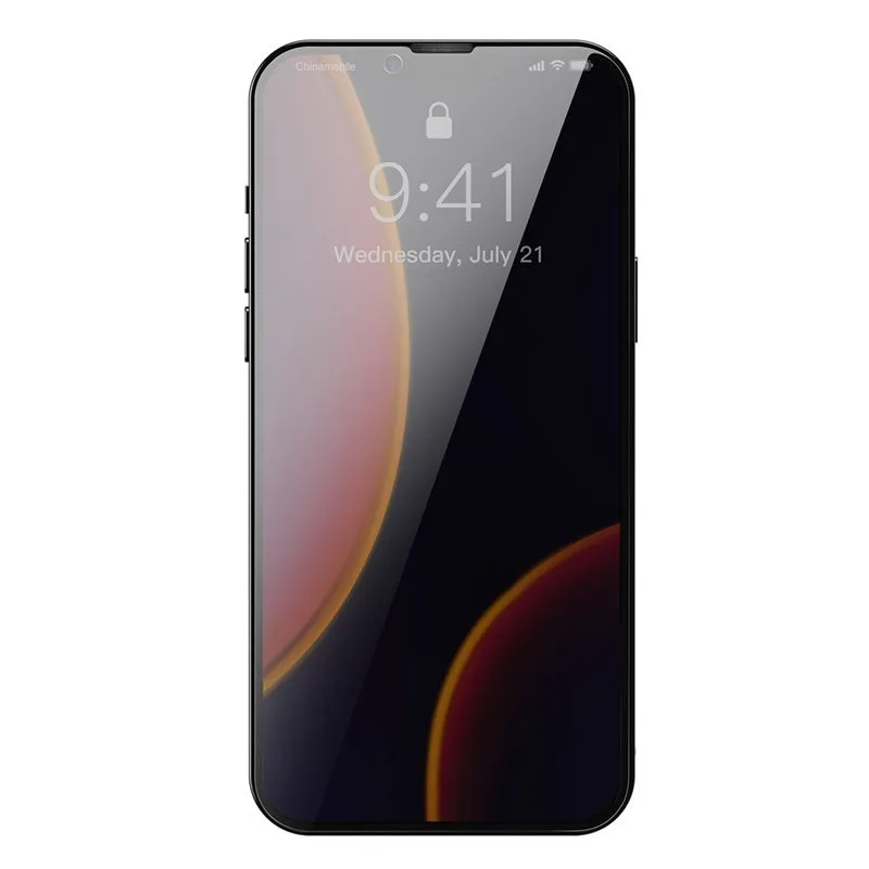 0.23mm non-broken edge curved privacy tempered film for iPhone 5.4 inch model