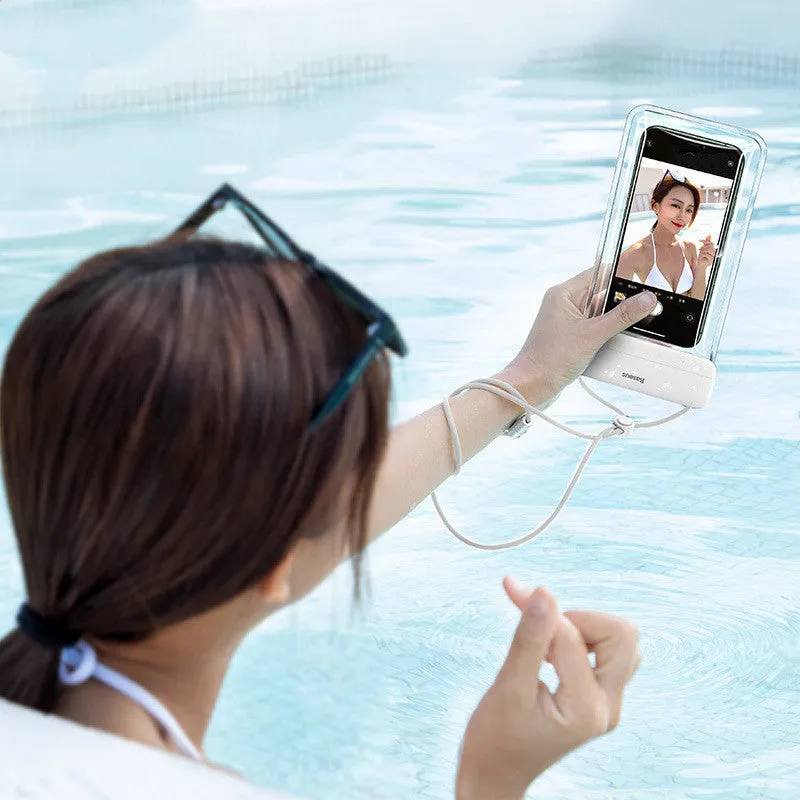 HD Machine waterproof bag for swimming and diving with sliding cover, transparent, universal phone fit