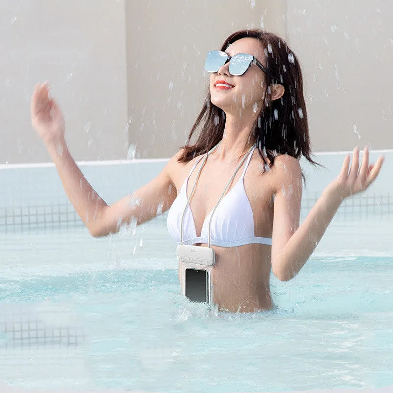 HD Machine waterproof bag for swimming and diving with sliding cover, transparent, universal phone fit