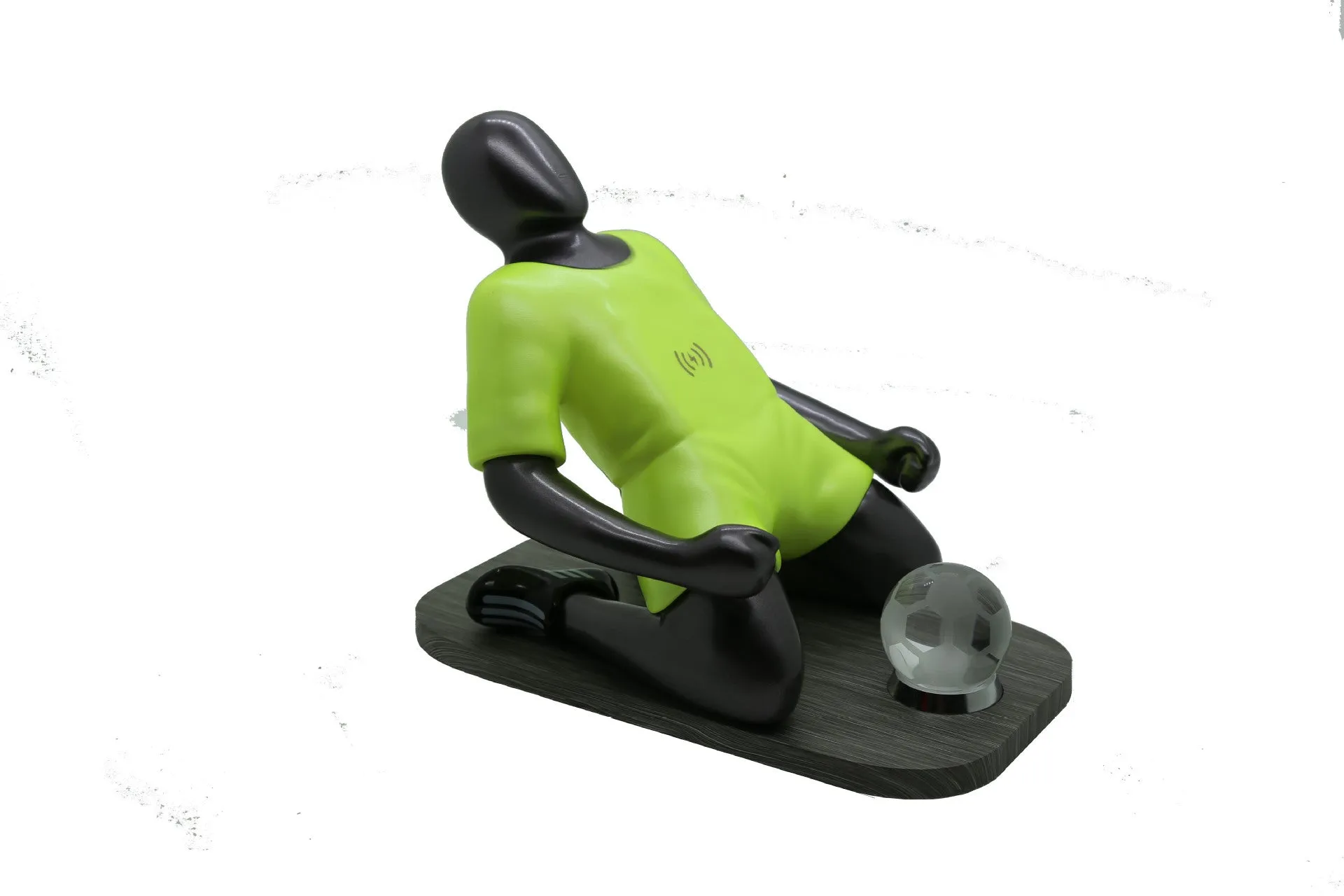 15W 2-in-1 wireless charger bracket in green, Type-C interface, phone stand on desk