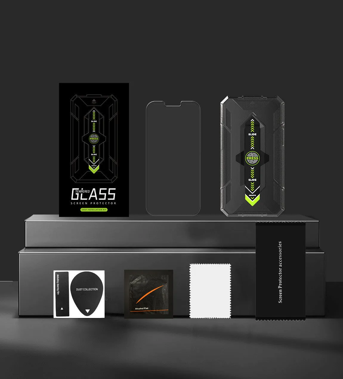 Tempered glass screen protector for iPhone 12 13 14 series HD transparent film scratch resistant