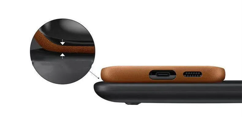 Two-in-one wireless charger with a black base, detachable headset pad, and foldable watch stand