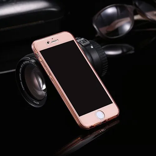 360 degree all inclusive TPU phone case for iPhone in simple design front and back covers colour options