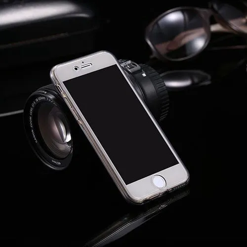 360 degree all inclusive TPU phone case for iPhone in simple design front and back covers colour options