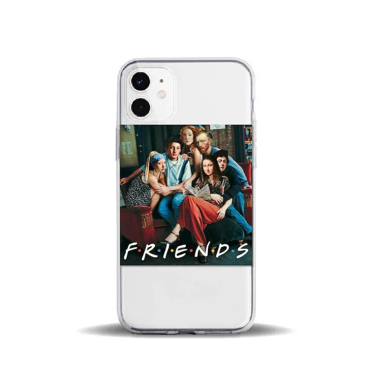 Floral painted soft TPU phone case for iPhone with sculpture finish and slim back cover design
