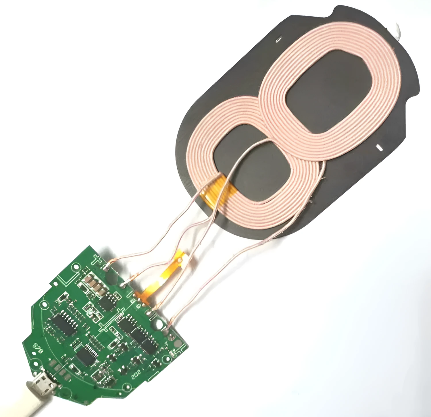Qi dual coil wireless charger module 10W fast charging pad with CE FCC RoHS certification