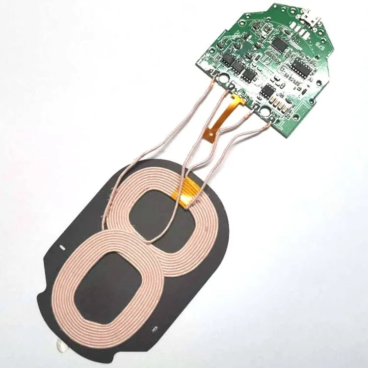 Qi dual coil wireless charger module 10W fast charging pad with CE FCC RoHS certification