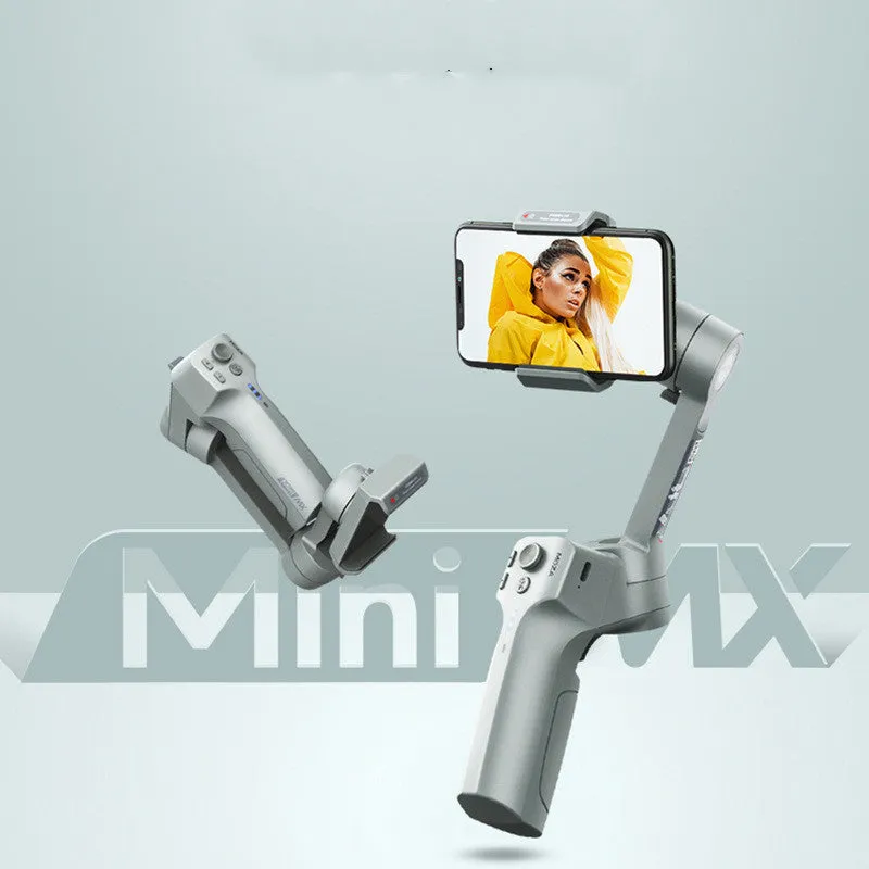 Magic Claw Mini MX grey folding mobile phone stabiliser with expanded dimensions and 60-88mm phone mount