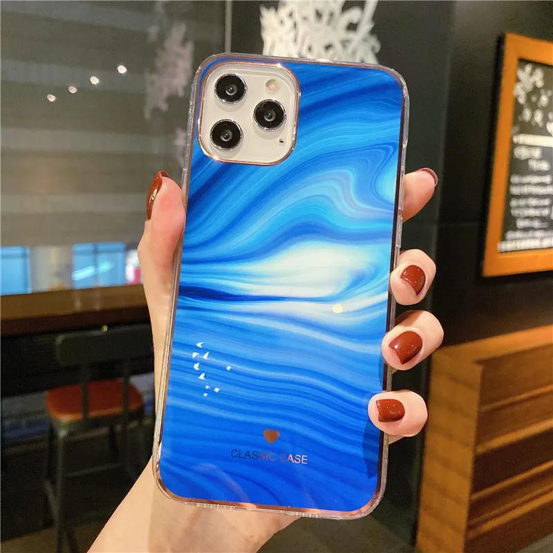 Marble TPU back cover phone case for iPhone 11, 12, XR, XS Max, available in nine colours