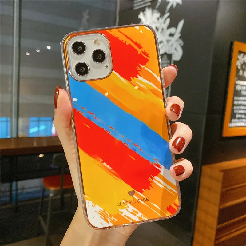 Marble TPU back cover phone case for iPhone 11, 12, XR, XS Max, available in nine colours