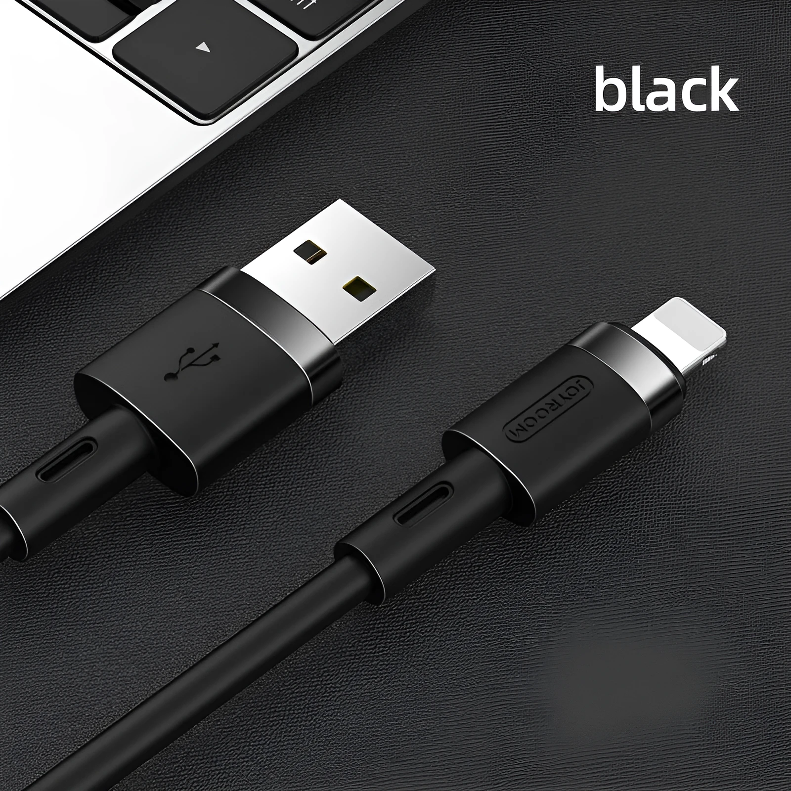 USB-C to USB-C cable in five colours showing 1.2 metre length with straight connectors