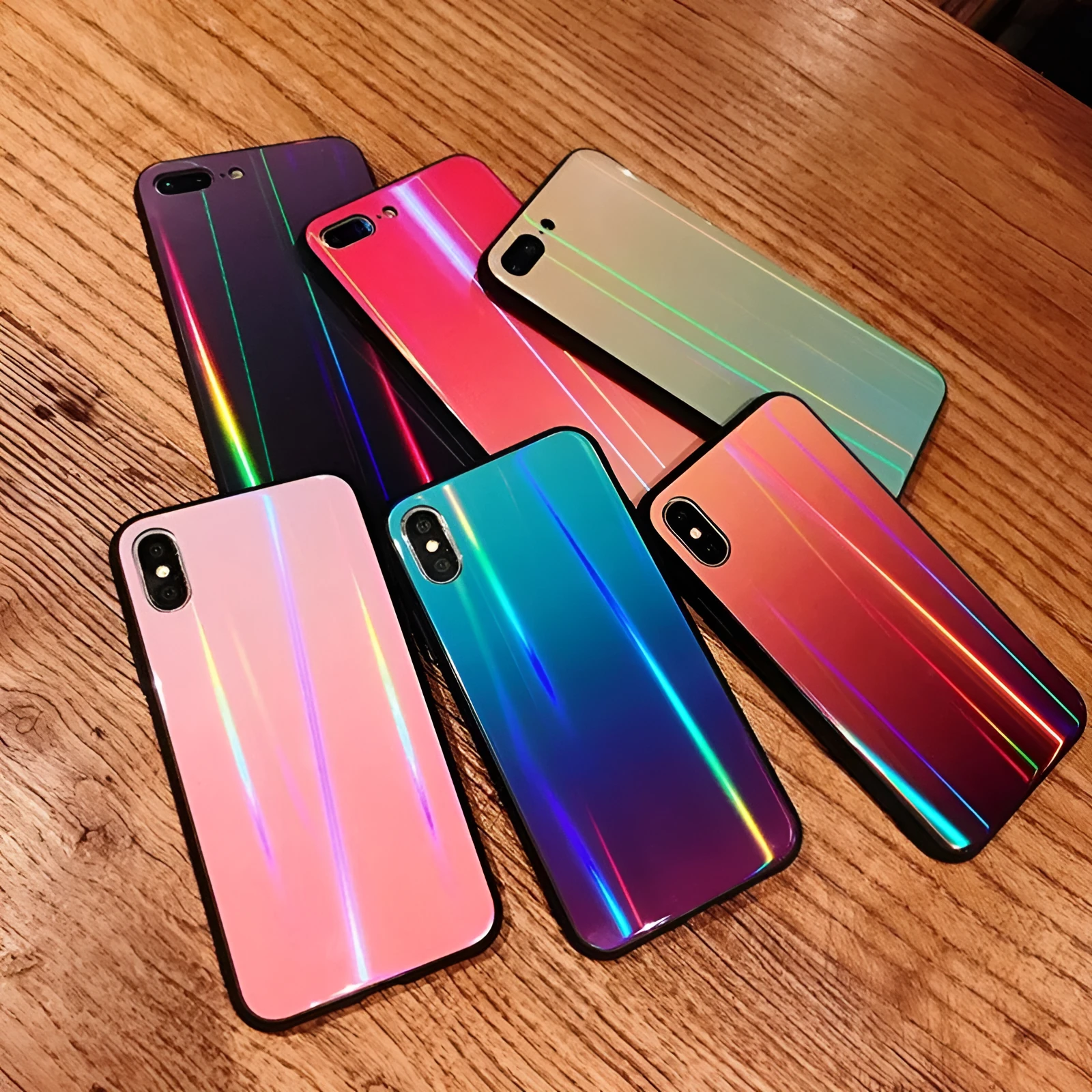 Gradient glass phone case with starry sky design for Huawei P20 in slim TPU PC back cover