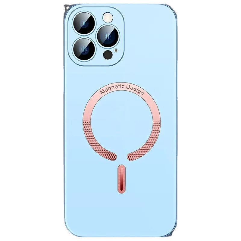 Magnetic frosted PC phone case for iPhone in Graphite Black