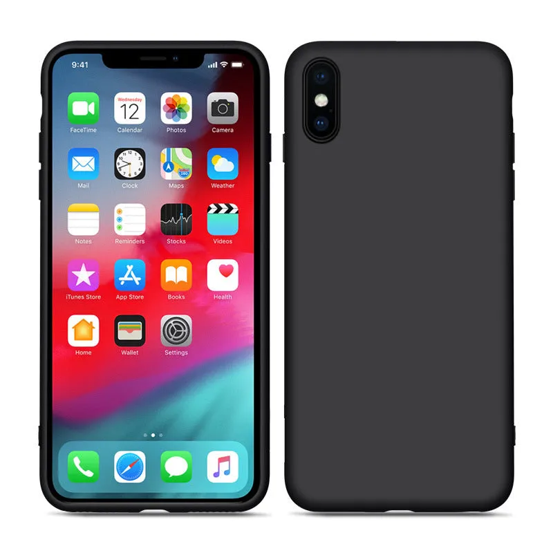 Soft TPU silicone phone case for iPhone 12 and 13 series, solid colour protective cover