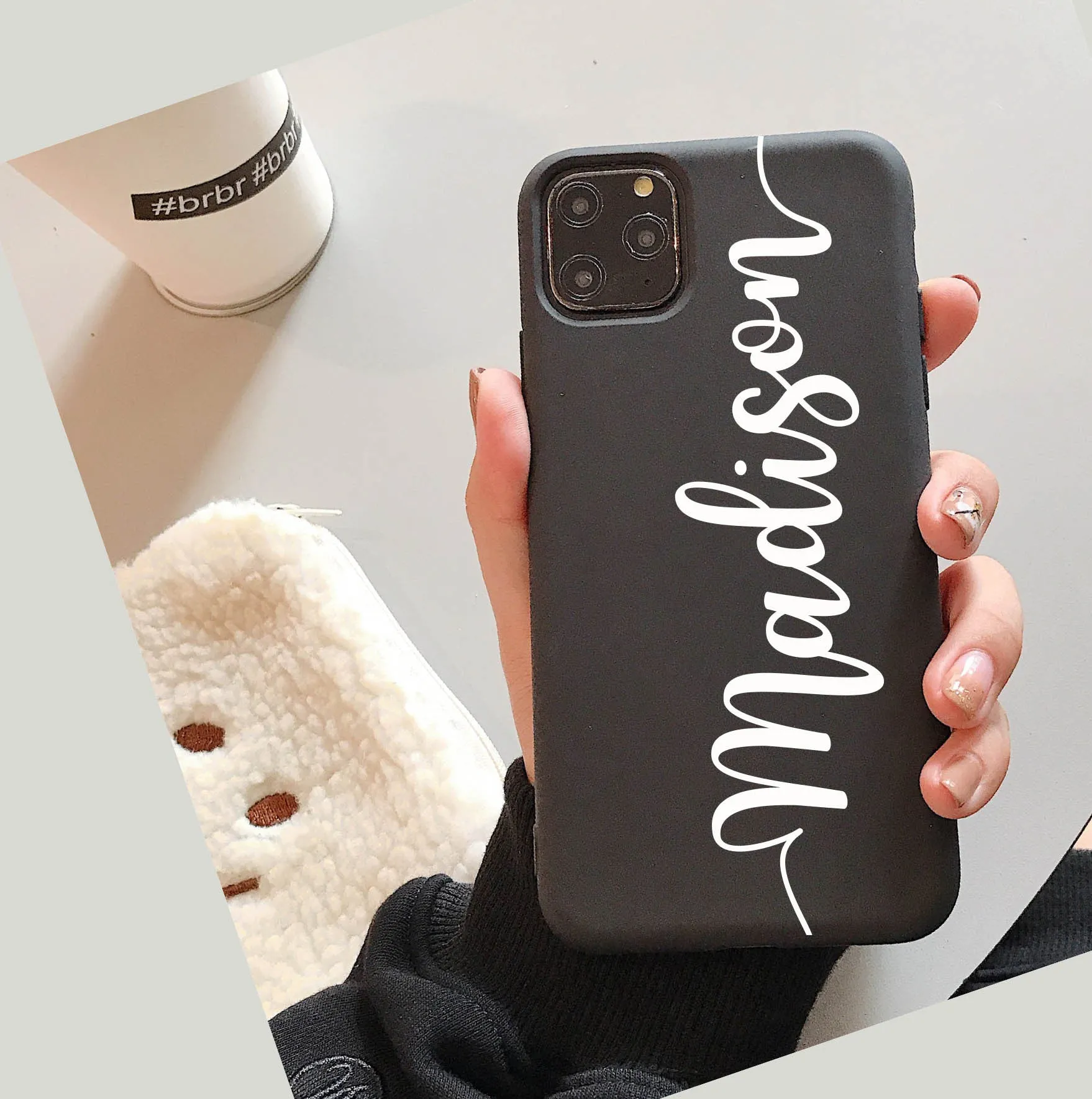 Soft TPU silicone phone case for iPhone 12 and 13 series, solid colour protective cover