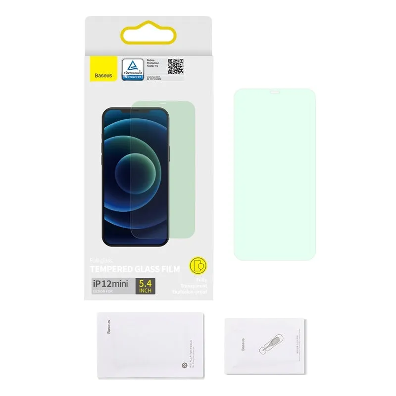 0.15mm full coverage tempered glass film for iPhone 12 series, transparent, pack of 2