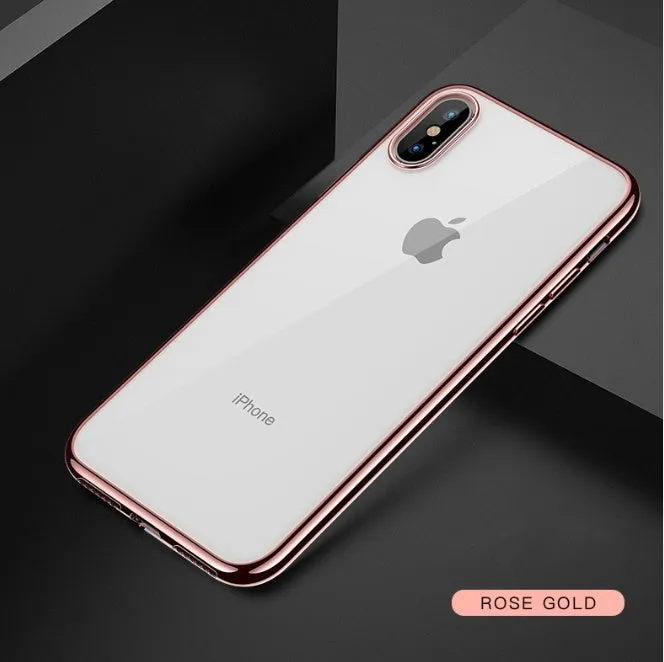 Transparent soft TPU protective phone case for iPhone 11, XS, and 8 models with anti-knock shockproof design