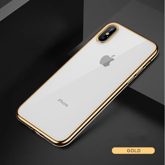 Transparent soft TPU protective phone case for iPhone 11, XS, and 8 models with anti-knock shockproof design