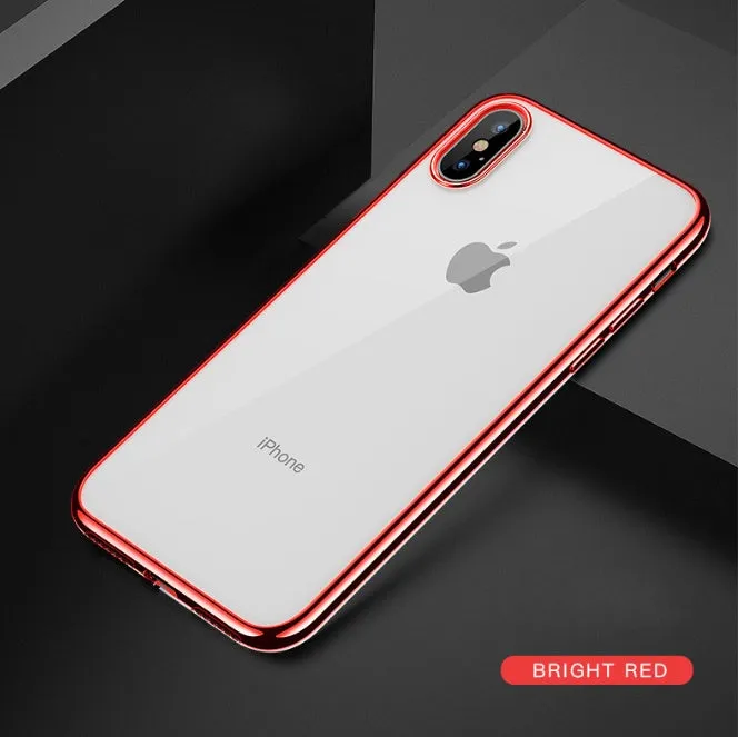 Transparent soft TPU protective phone case for iPhone 11, XS, and 8 models with anti-knock shockproof design