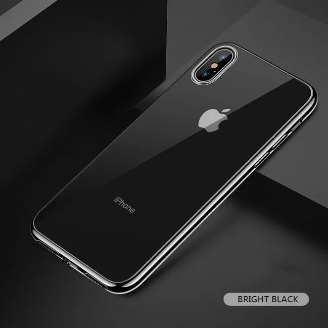 Transparent soft TPU protective phone case for iPhone 11, XS, and 8 models with anti-knock shockproof design