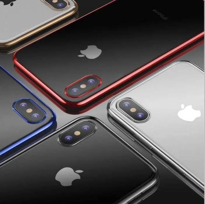 Transparent soft TPU protective phone case for iPhone 11, XS, and 8 models with anti-knock shockproof design