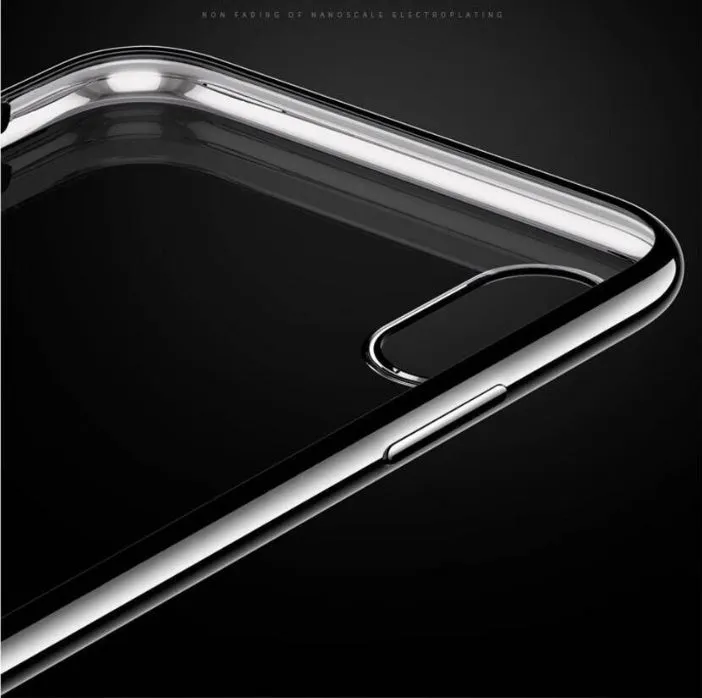 Transparent soft TPU protective phone case for iPhone 11, XS, and 8 models with anti-knock shockproof design