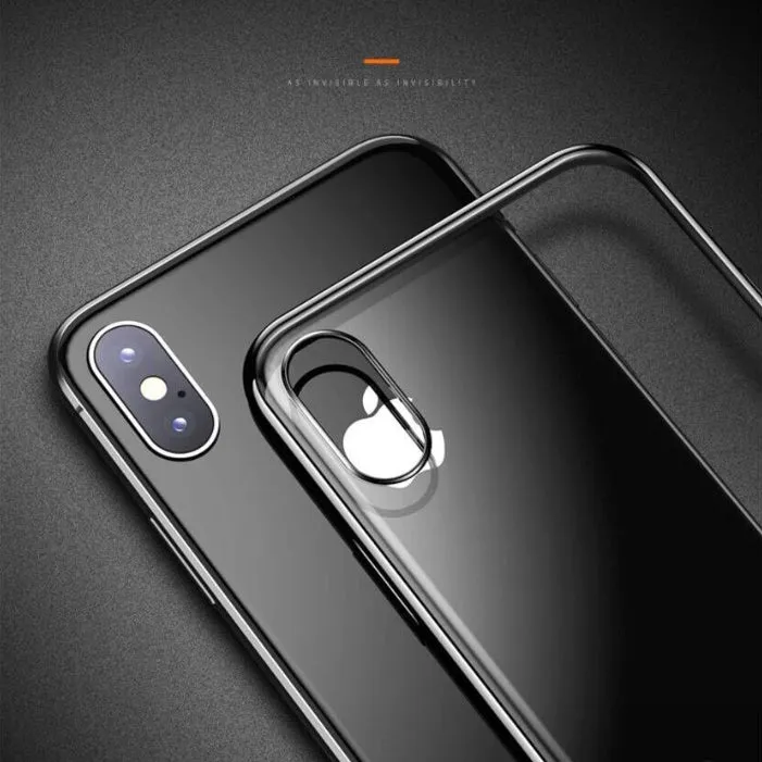 Transparent soft TPU protective phone case for iPhone 11, XS, and 8 models with anti-knock shockproof design