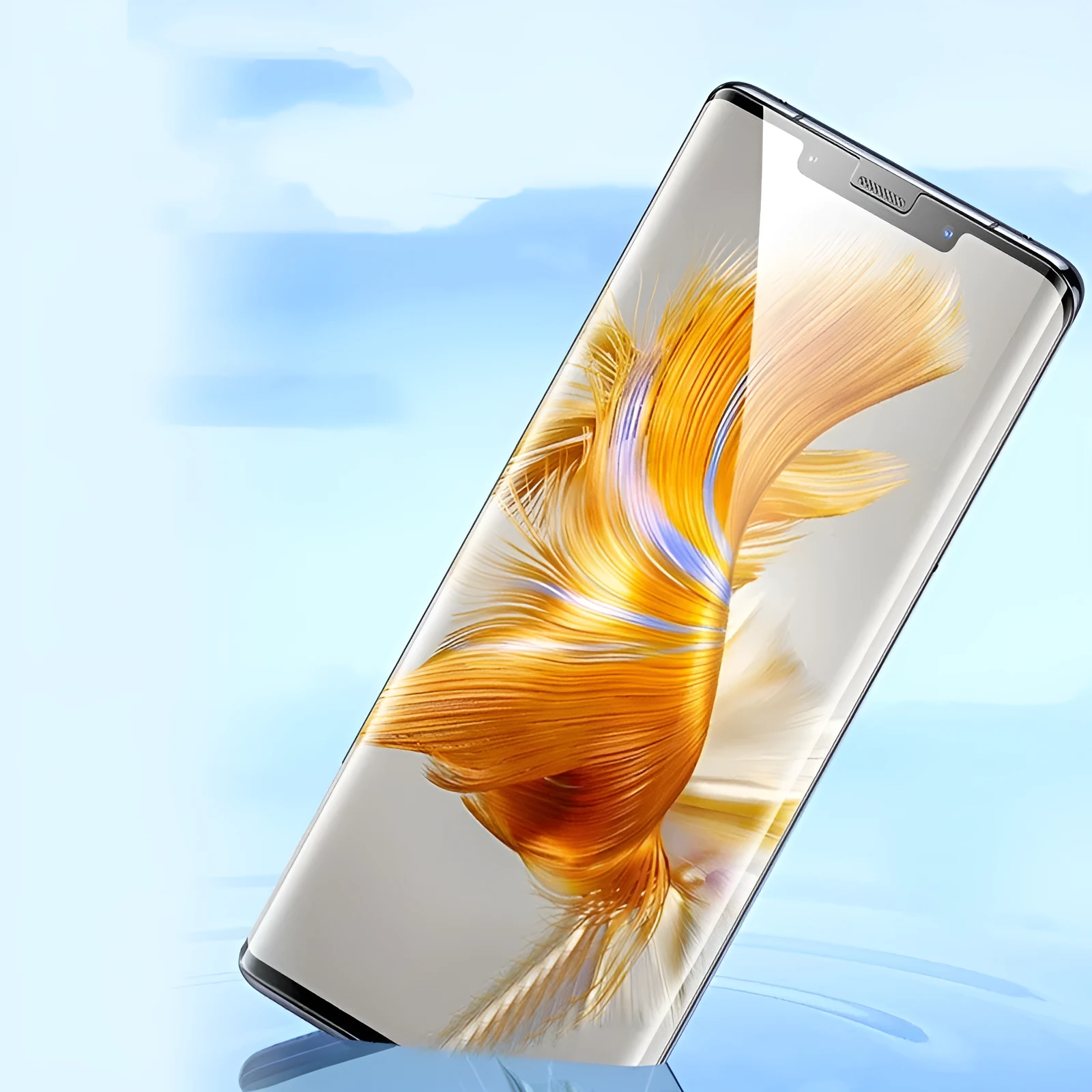 Huawei Mate60 Pro TPU screen protector kit with application tools on a white background.