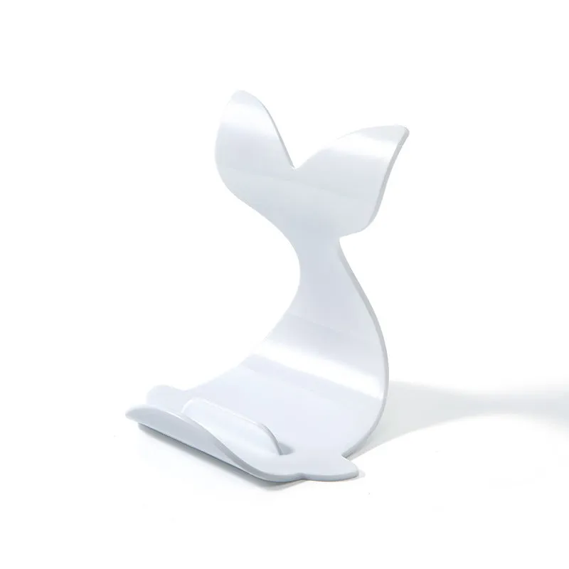 Whale desktop mobile phone bracket stand in PS plastic with creative tail design, black colour option