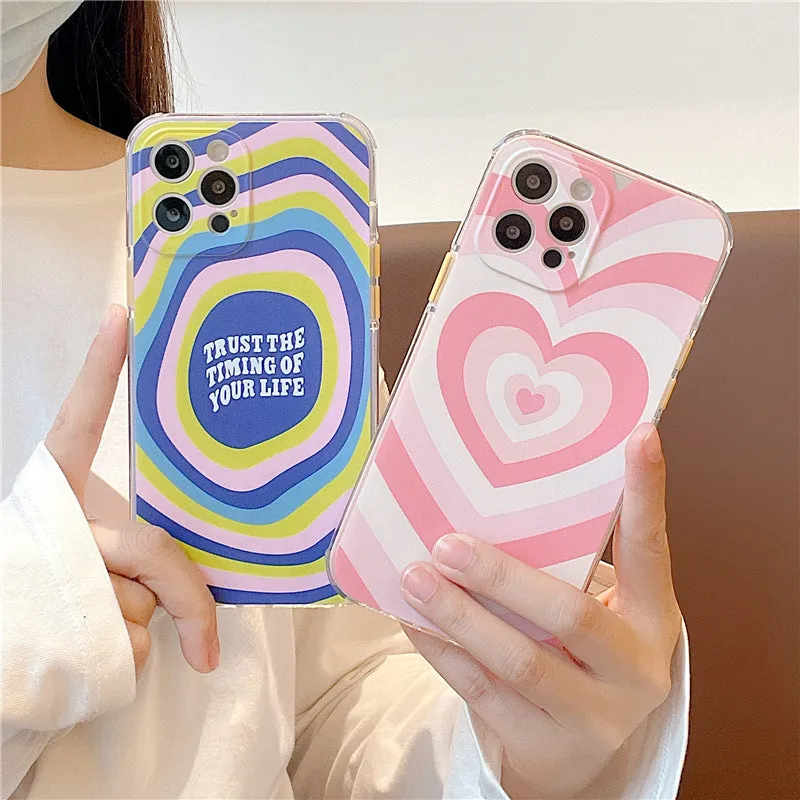Full cover TPU mobile phone case with camouflage pattern in blue for iPhone