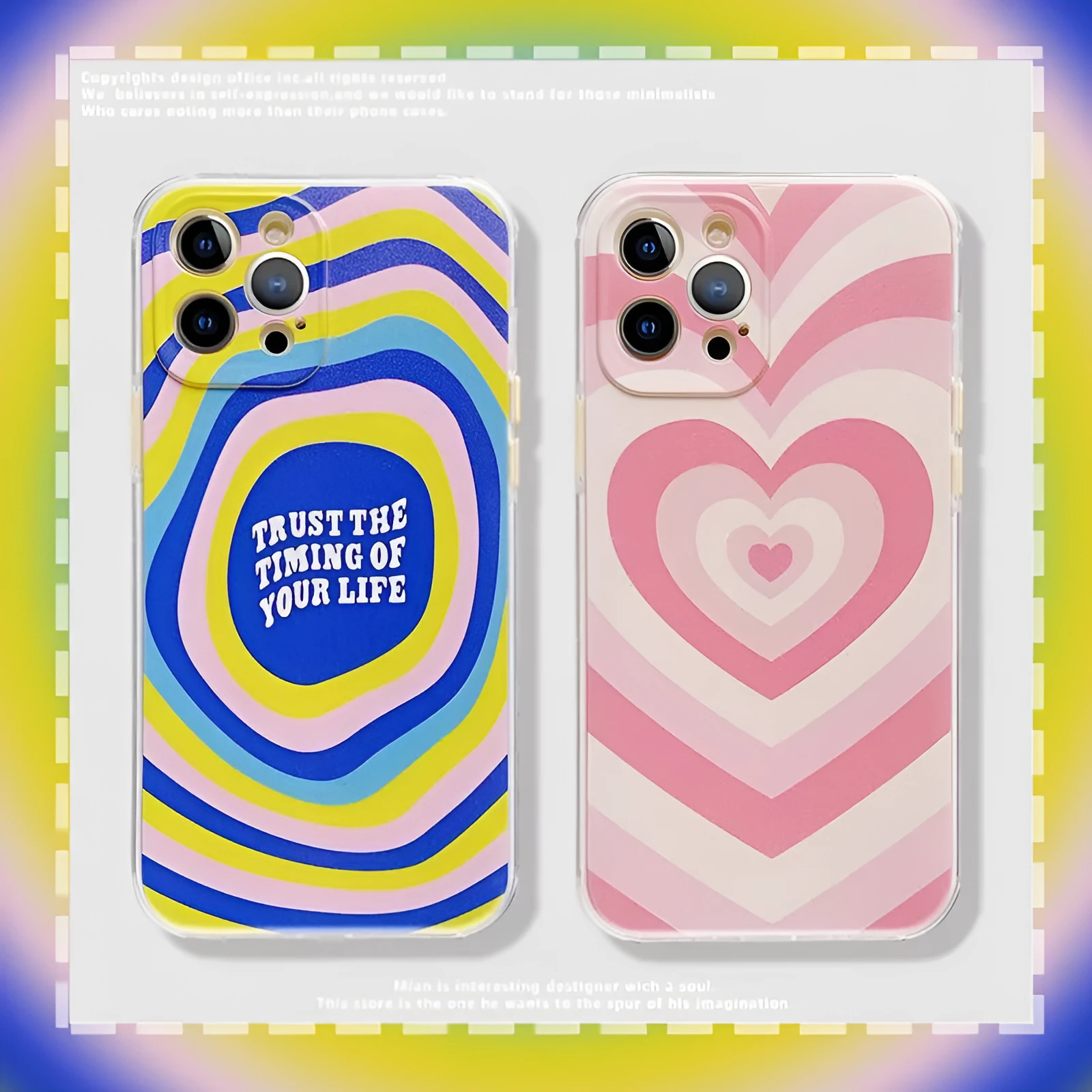 Full cover TPU mobile phone case with camouflage pattern in blue for iPhone