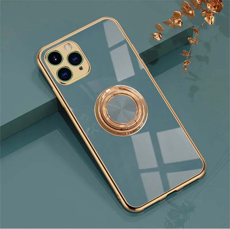 Flexible TPU silicone phone case for iPhone on a table, shown in milk tea colour.